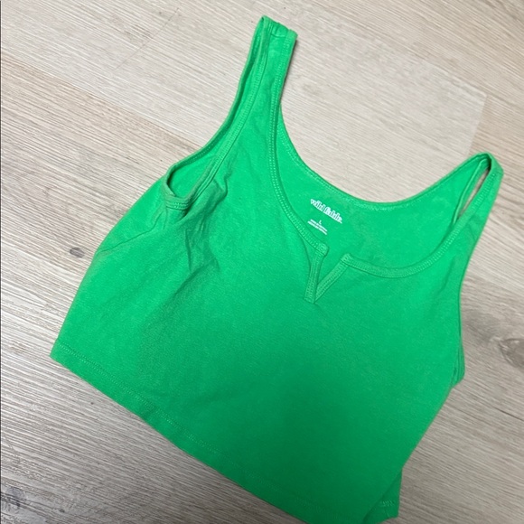 Wild Fable Bright Green Going Out Crop Top - Picture 3 of 5
